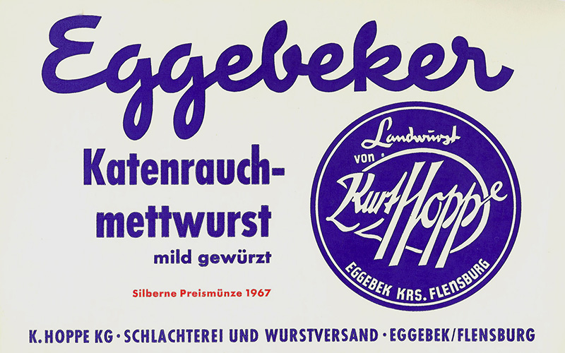 Hoppe Fleischwaren Werbeanzeige 60er Jahre