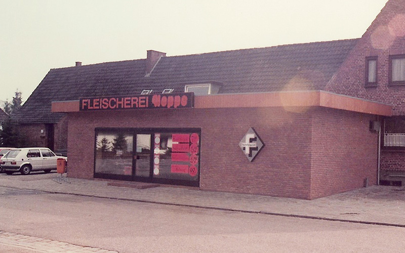Hoppe Fleischwaren Außenaufnahme 80er Jahre