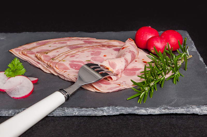 Hoppe Genuss 46 - Servierschnitt Schinkenpastete